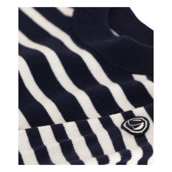 Petit Bateau Pull Marinière Marco Laine | Bleu marine