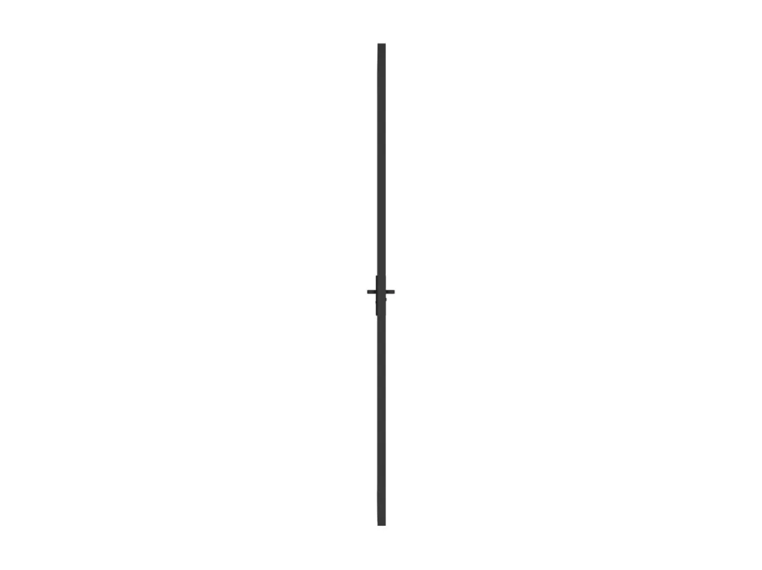 Porte intérieure 102,5x201,5 cm Noir Verre ESG et aluminium