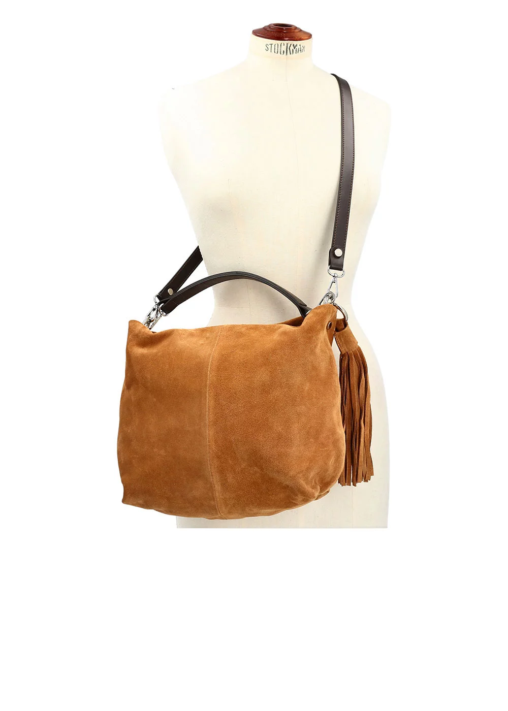 BESACE TASSEL SISKIYOU VELOURS CASTOR