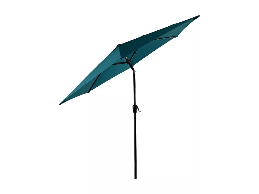 Parasol droit HAPUNA rond 2,70m de diamètre bleu - HAPPY GARDEN