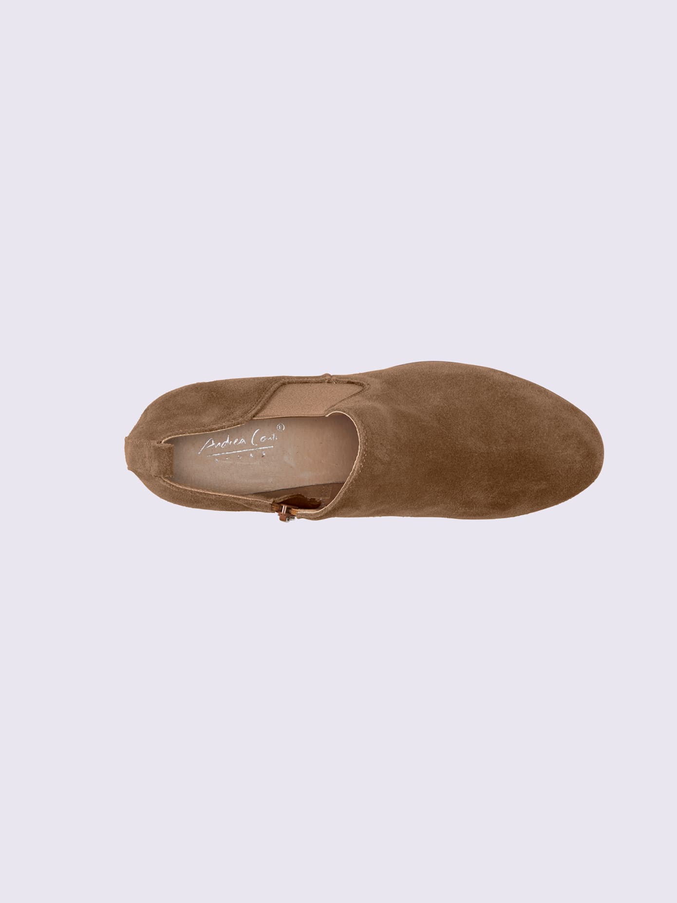 Bottines cuir velours de vache.