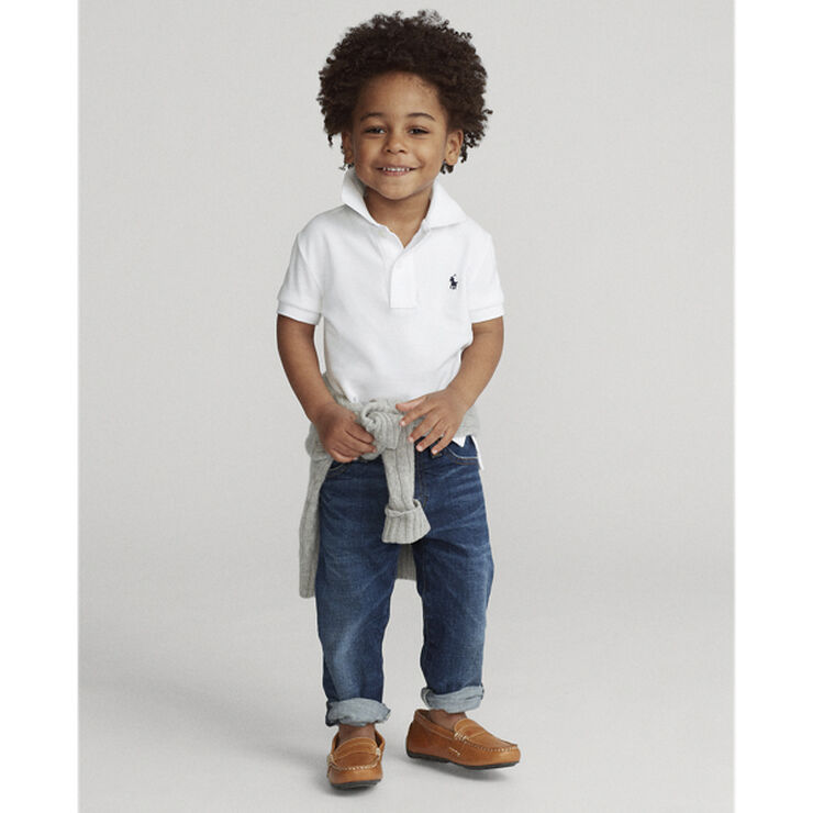 Polo Ralph Lauren Cotton Mesh Polo Shirt Hvid