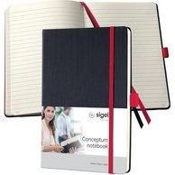 Carnet de notes Conceptum, A5, quadrillé, noir/rouge