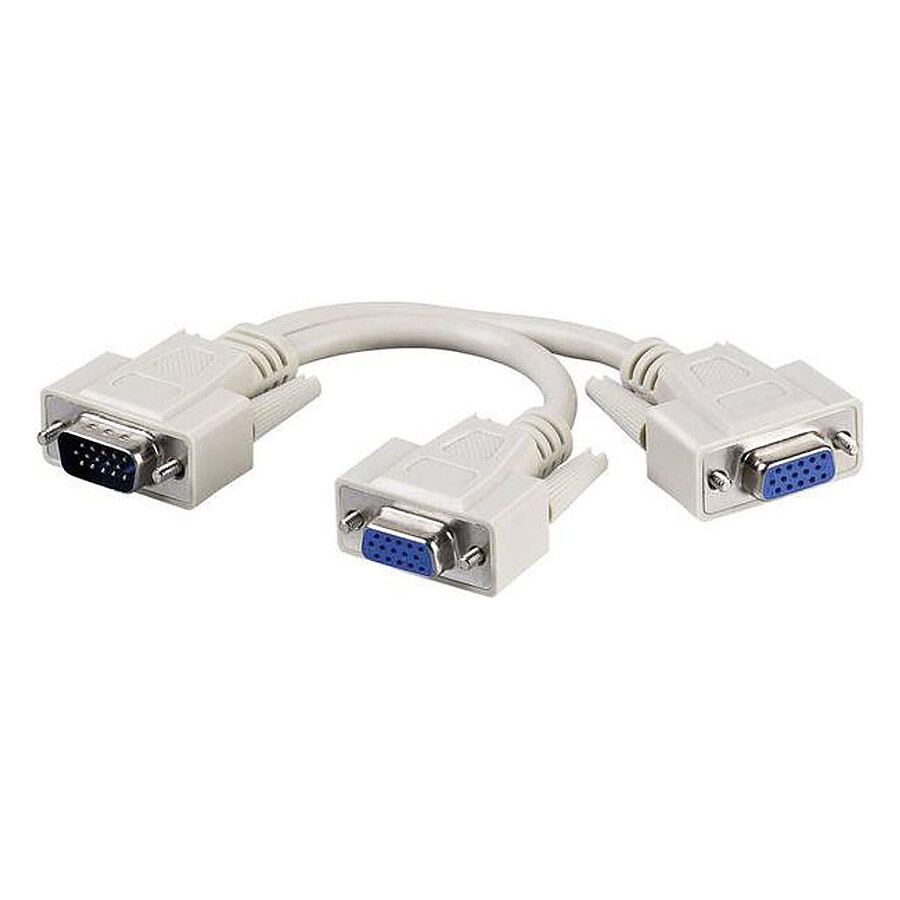Adaptateur VGA mâle vers 2 femelles