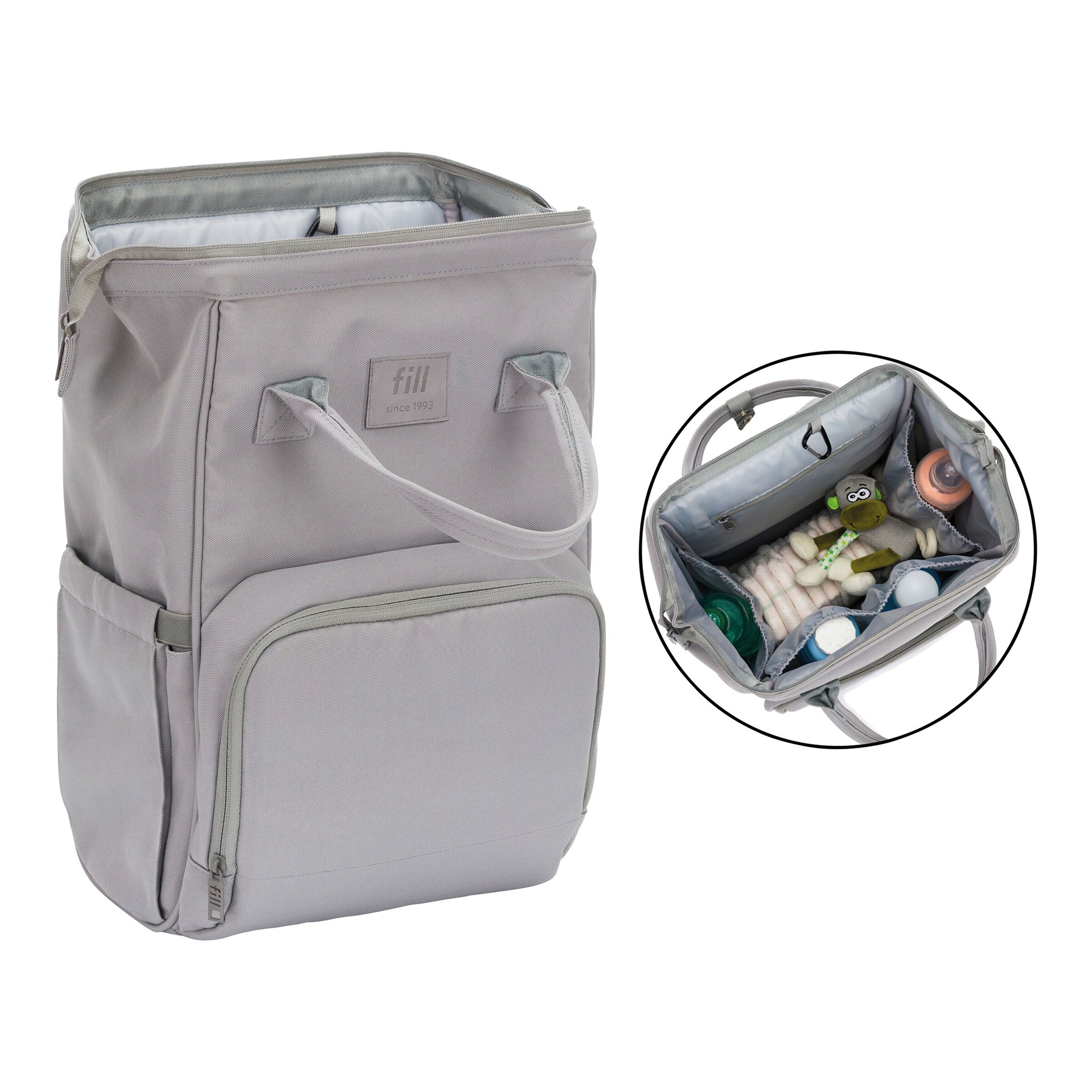 Fillikid Wickelrucksack Barcelona stone grey