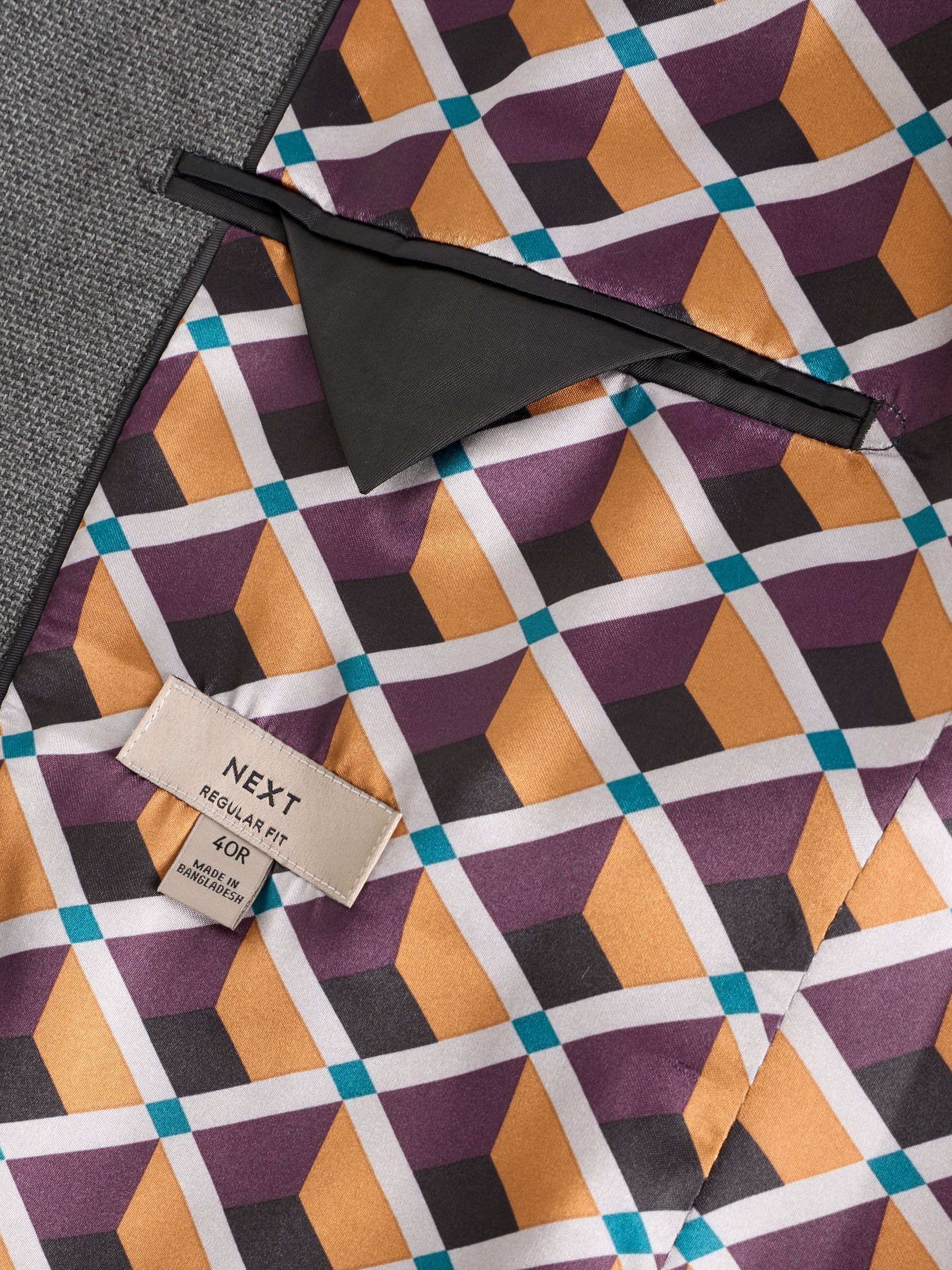 Grijs - Normale Pasvorm - Modieuze blazer met textuur