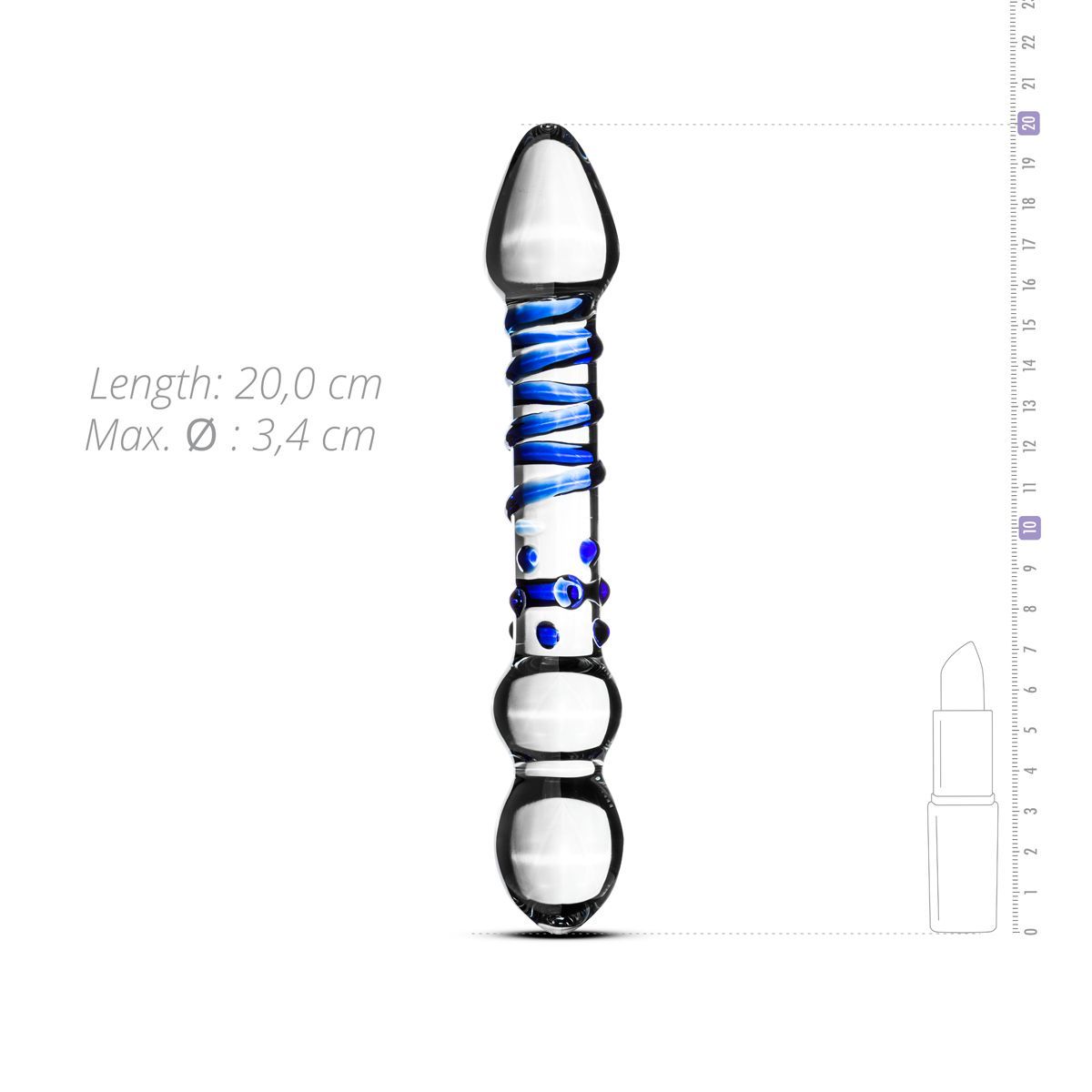 Gildo *Handmade Glass Double Dildo* Nr. 21