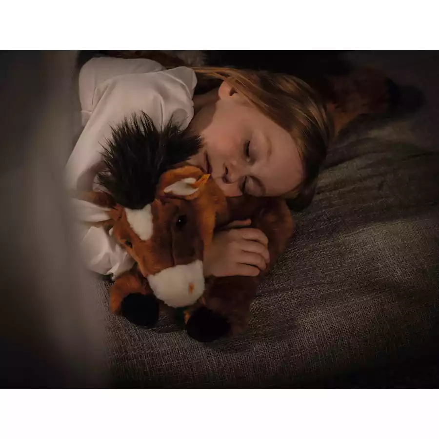 Steiff Schlenker Pferd Molly rotbraun liegend, 45 cm