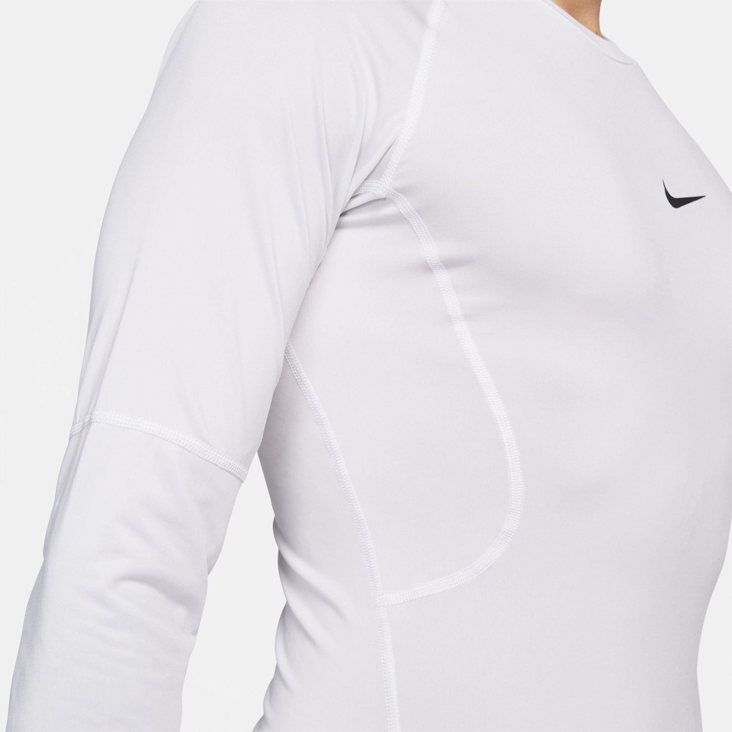 Nike Dri-Fit Pro Tight Fitness Haut Manches Longues Hommes - Blanc , Noir