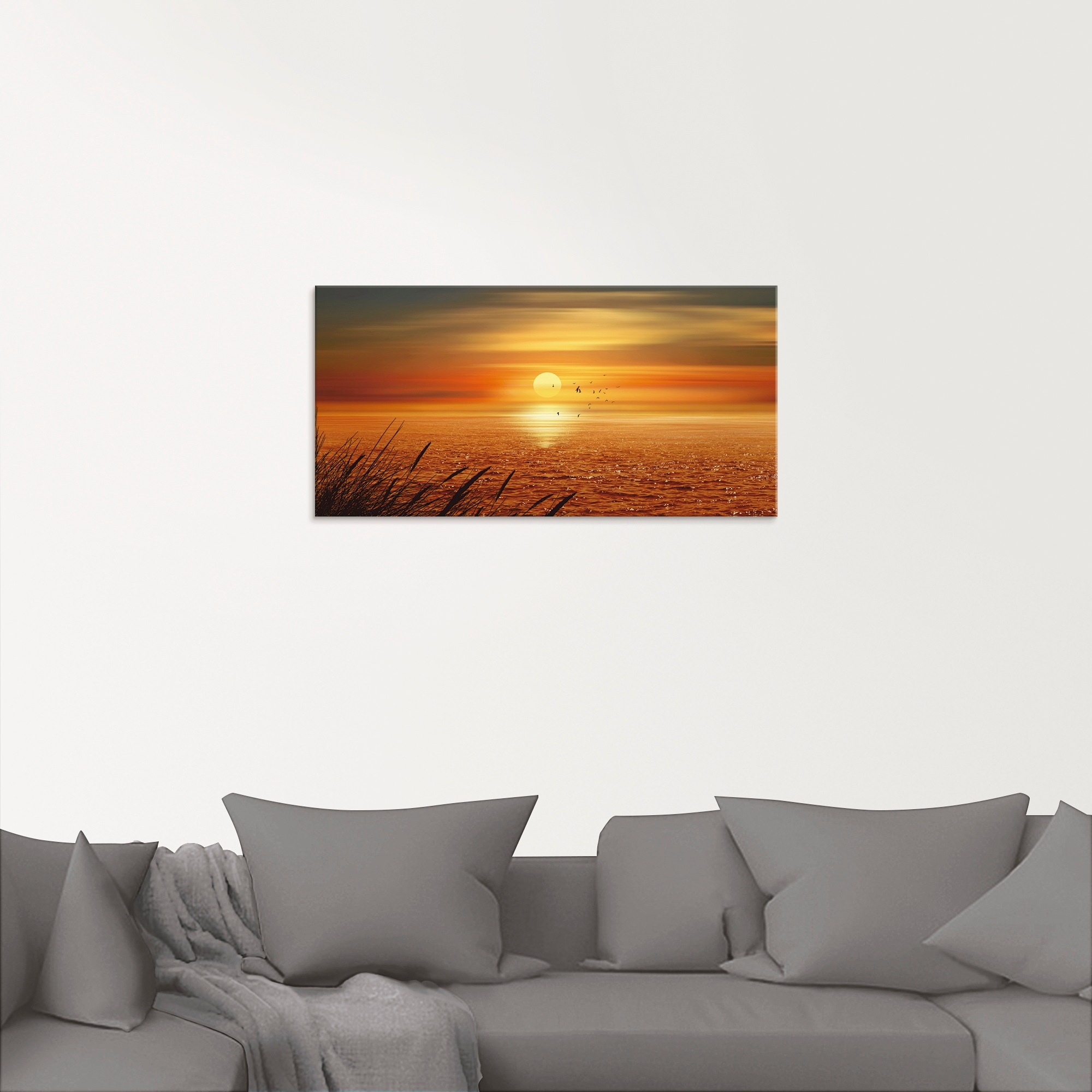 Artland Glasbild »Sonnenuntergang über dem Meer« Sonnenaufgang & -untergang 1 Stk. tlg. in verschiedenen Grössen