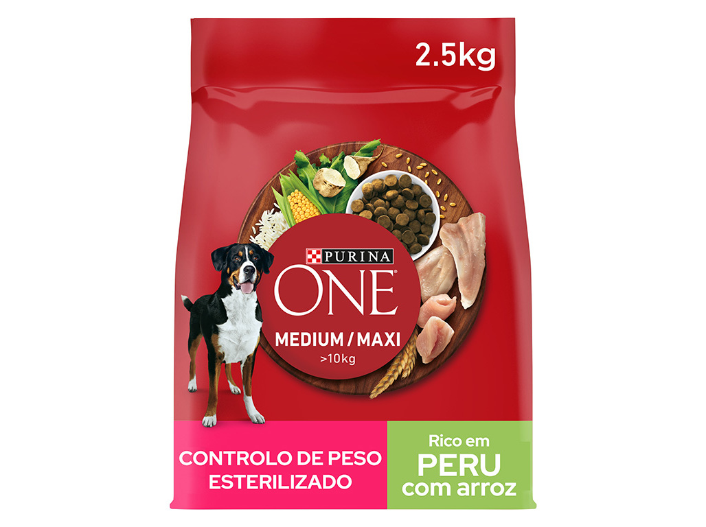 RAÇÃO PARA CÃO PURINA ONE RAÇA MEDIUM E MAXI COM PERU E ARROZ 2.5KG