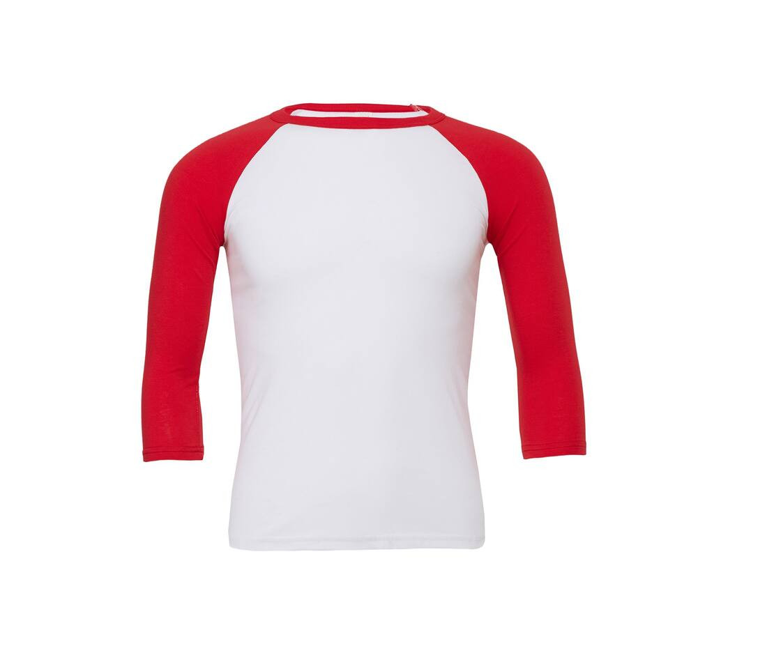 Bella Canvas BE3200 - T-shirt baseball manches ¾