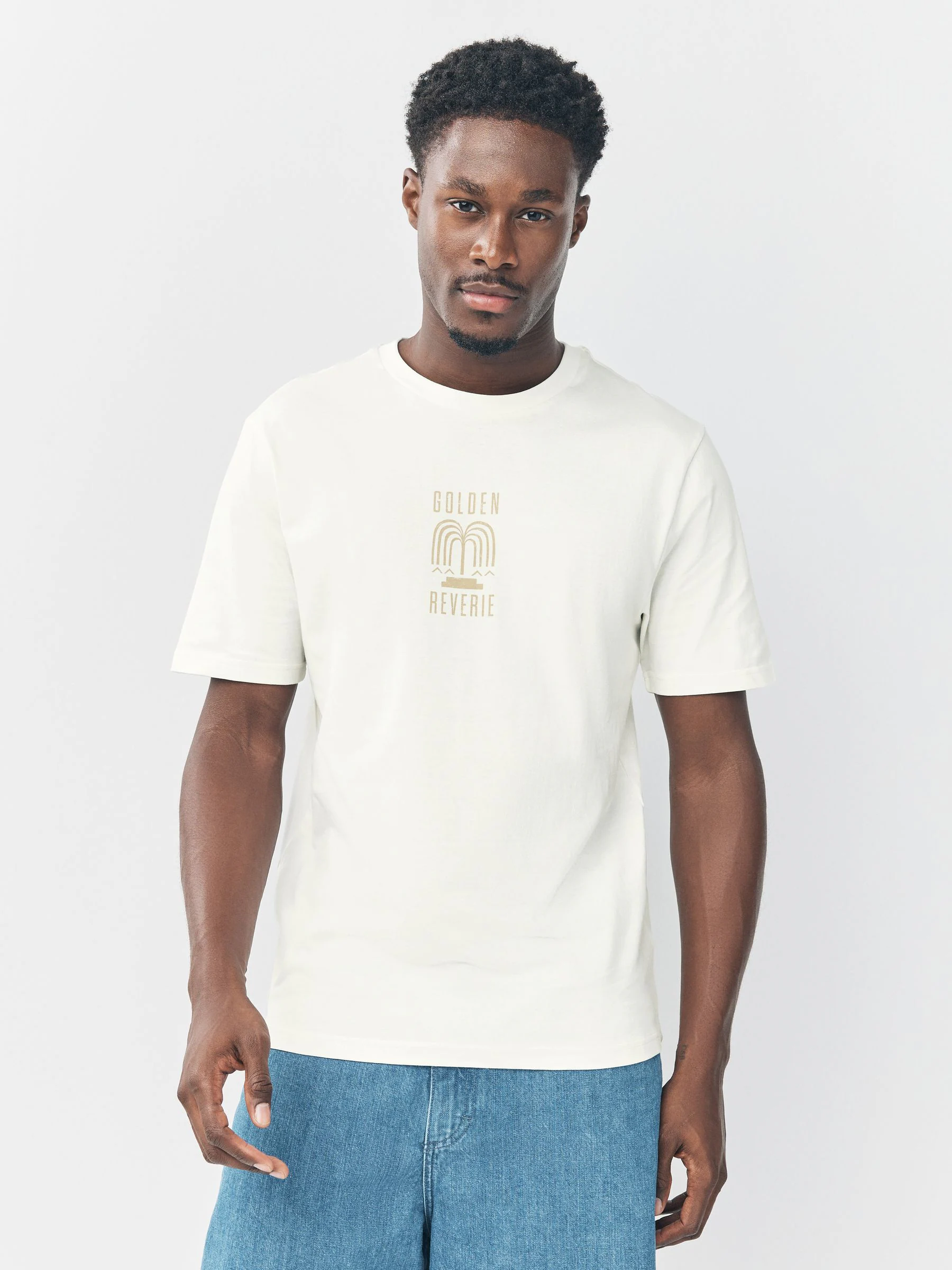 Wit/blauw/grijs - Normale Pasvorm - Set van 3 T-shirts met print