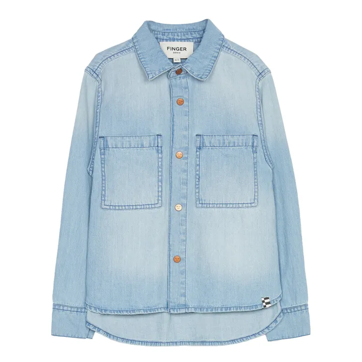 Finger in the nose Chemise Enara | Denim bleached