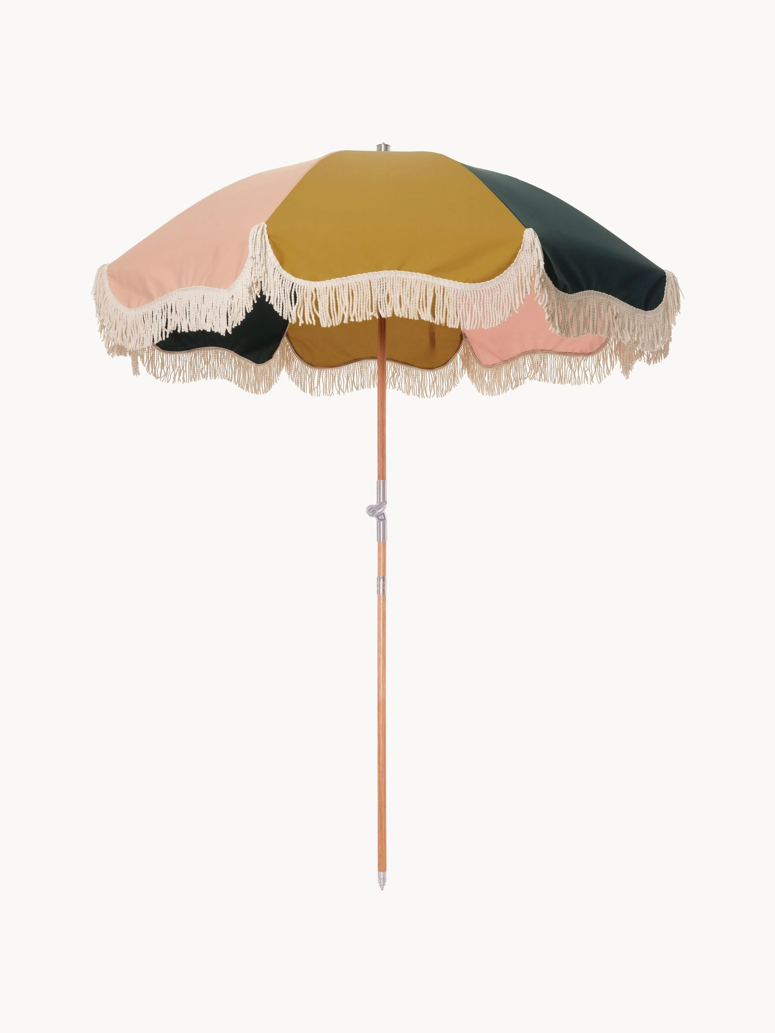 Buigbare parasol Retro met franjes, Ø 180 cm
