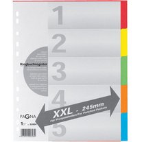 Intercalaires en carton, A4, 6 touches, extra large