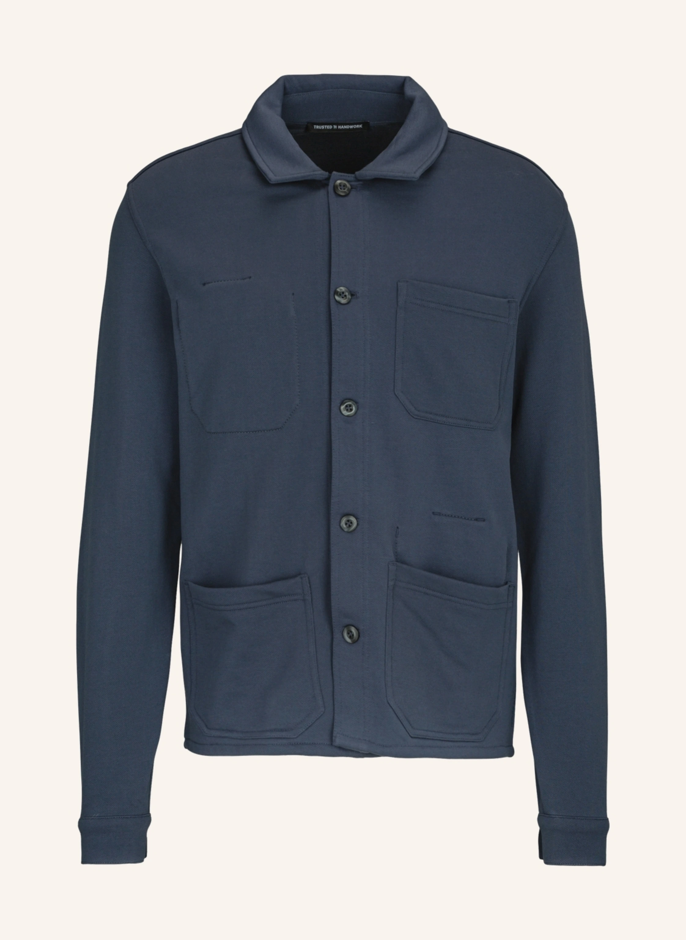 TRUSTED HANDWORK 1/1-Sleeve Overshirt with Inside Pockets