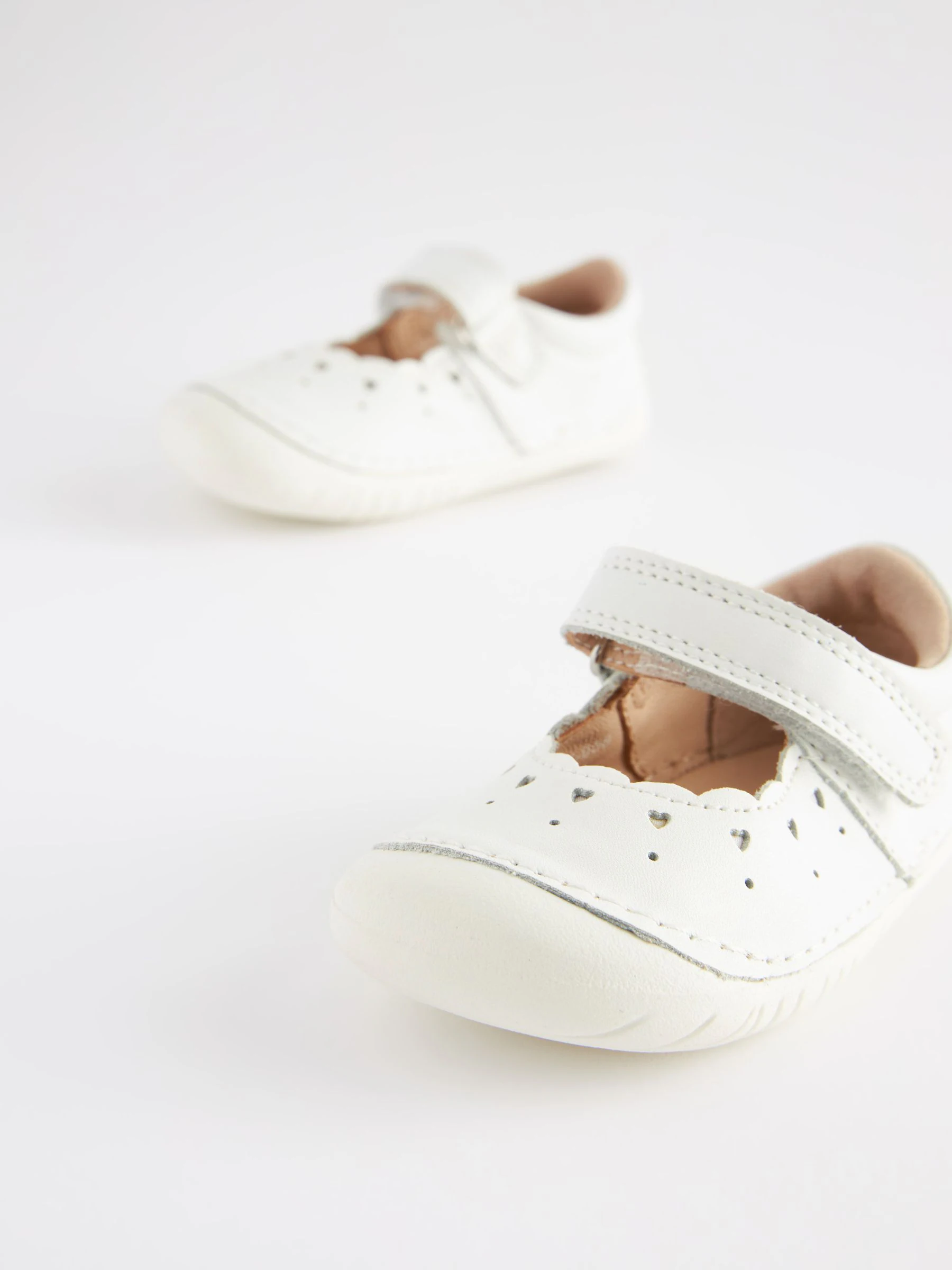 Wit leer - Mary Jane babyschoenen