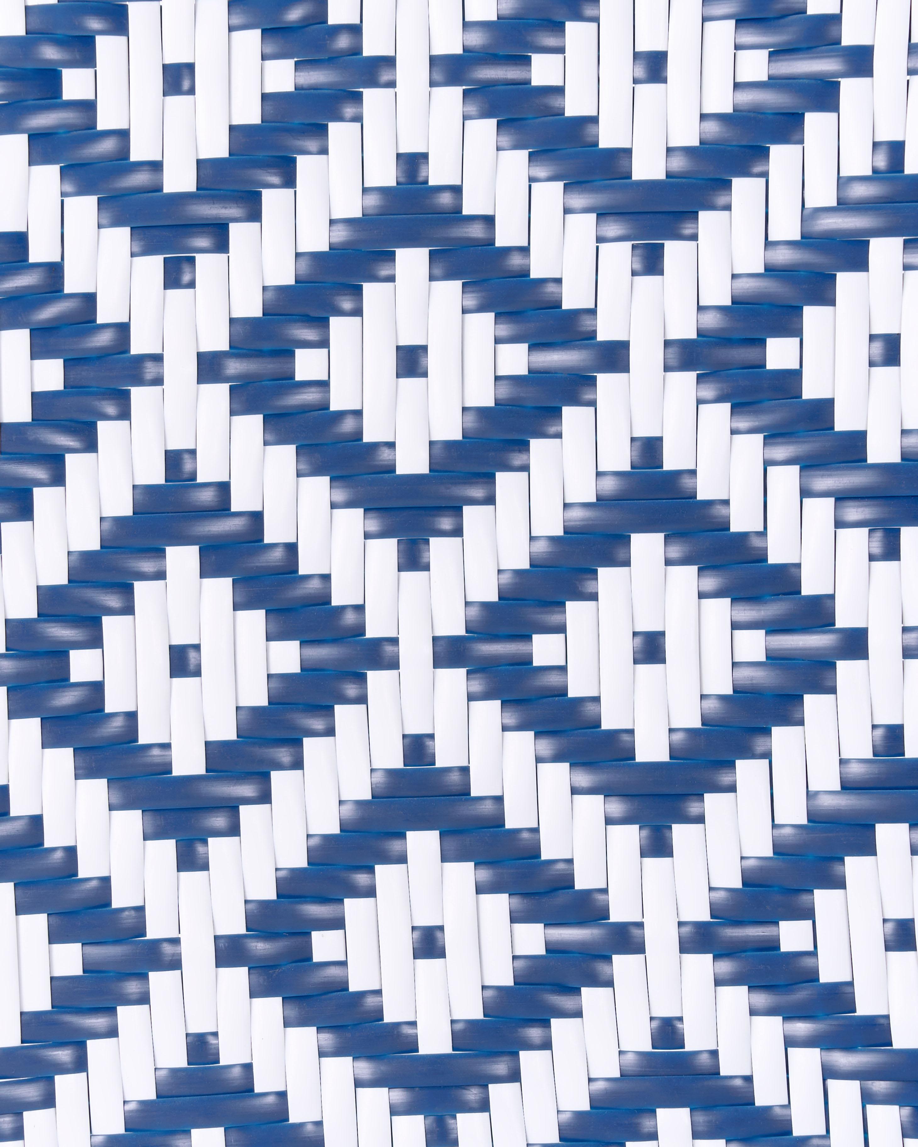 Set van 4 tuinstoelen RIFREDDO PE rotan Blauw
