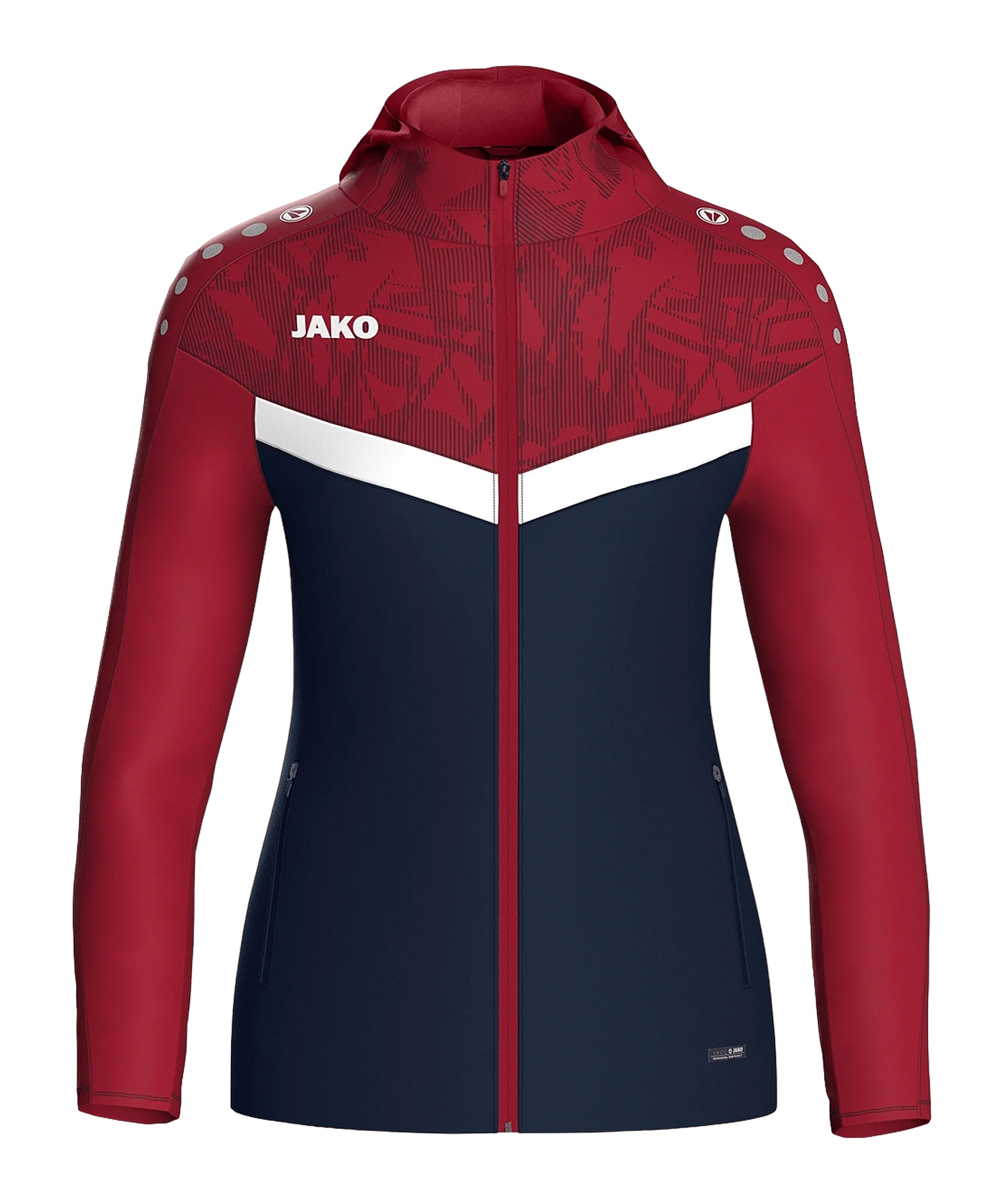 JAKO Icon Kapuzenjacke Damen Blau Rot F901