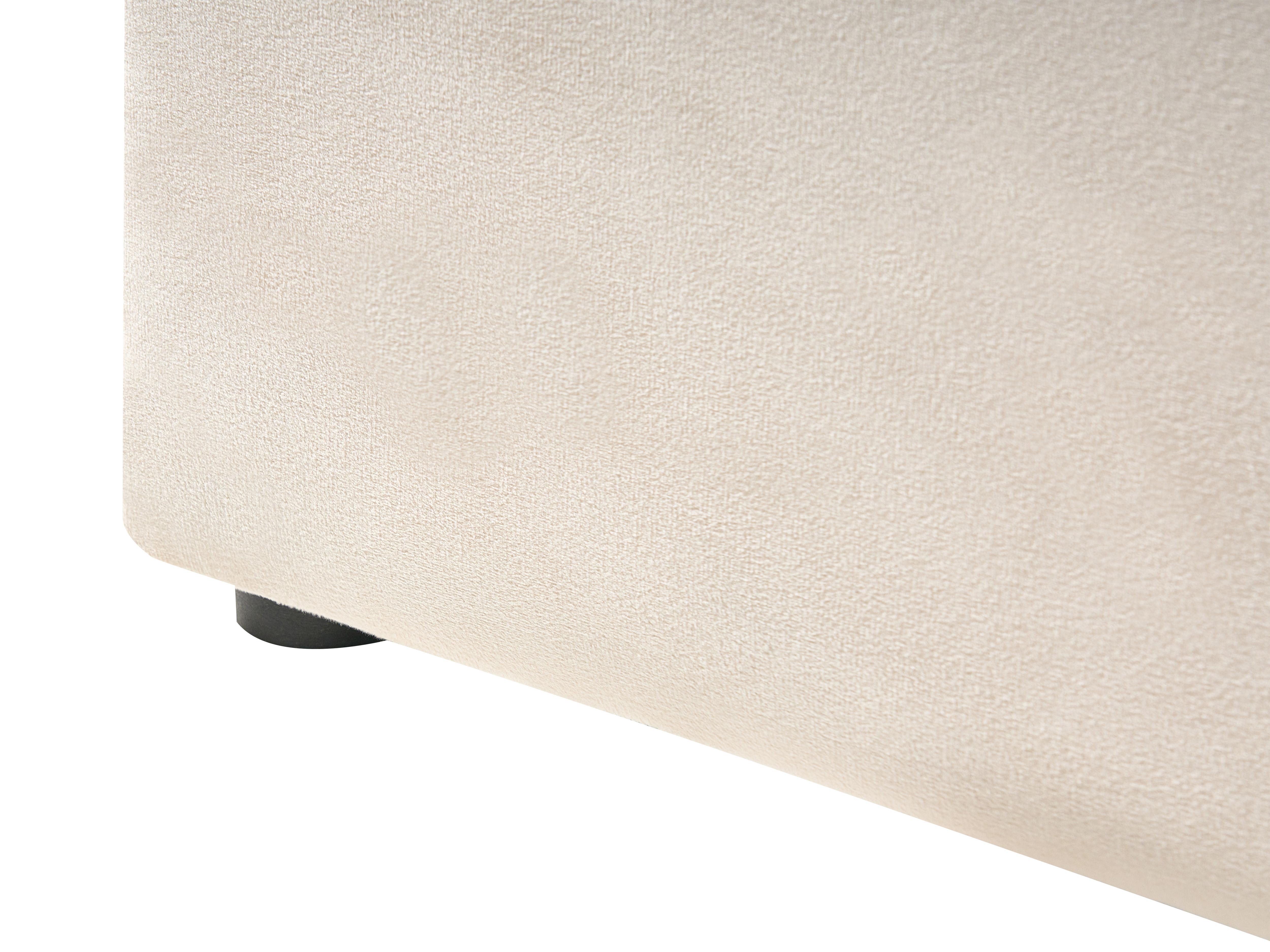 Waterbed met opbergbank Fluweel NOYERS 180 x 200 cm Gebroken wit