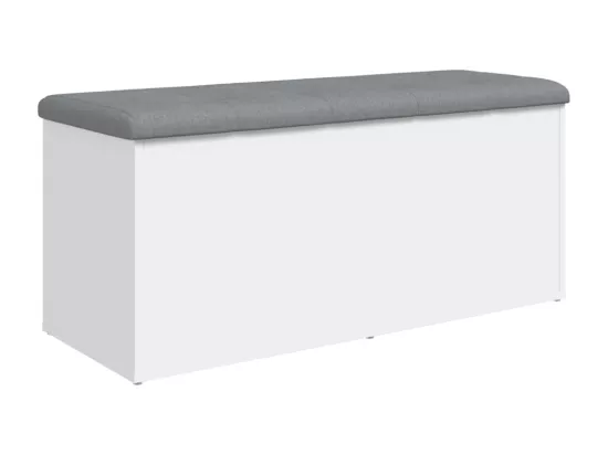 Banc de rangement blanc 102x42x45 cm bois d'ingénierie
