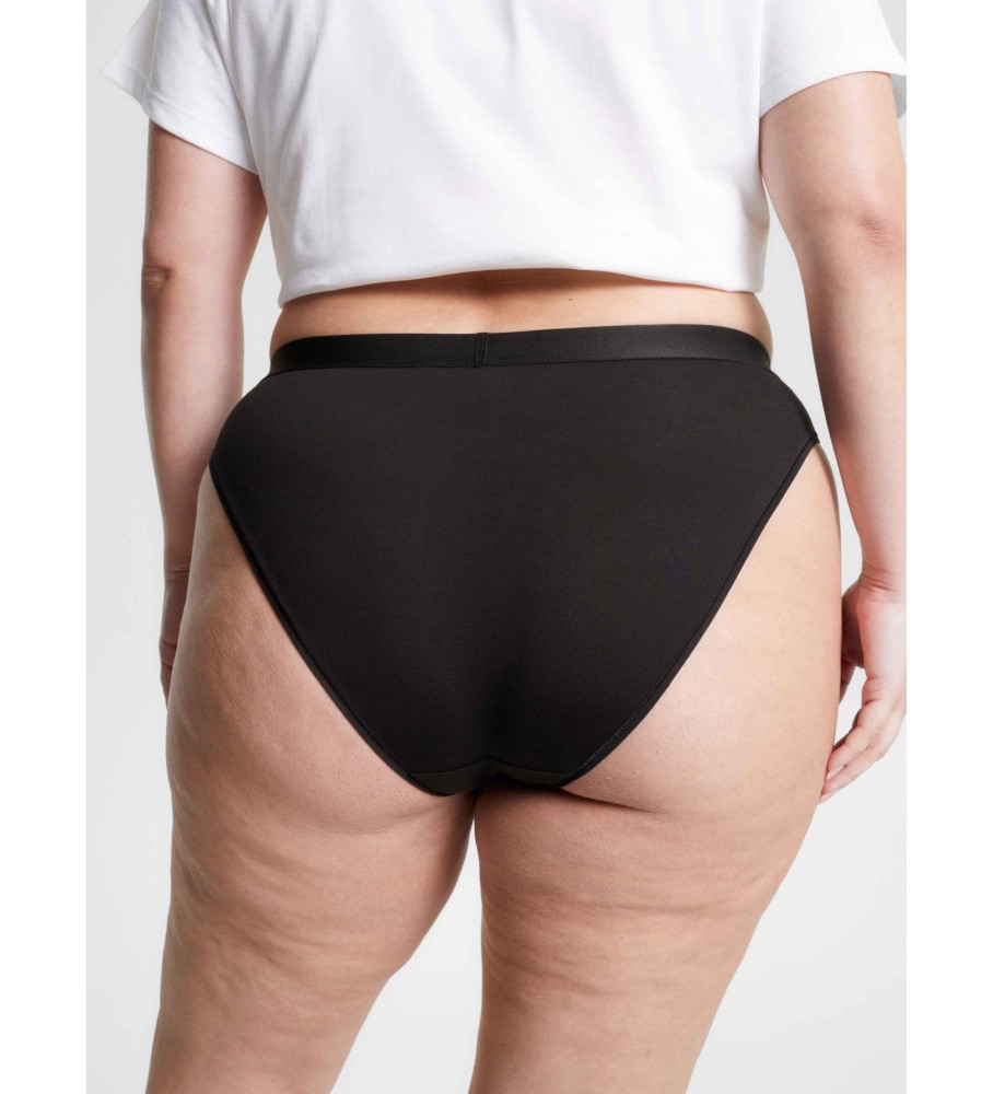 Cueca Tommy Hilfiger preta estilo biquíni