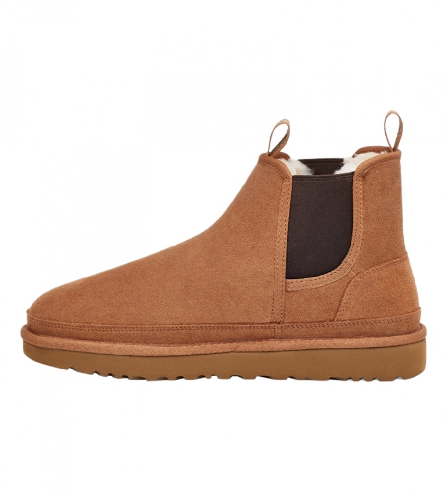 Botas de cano curto UGG M Neumel Chelsea em couro marrom
