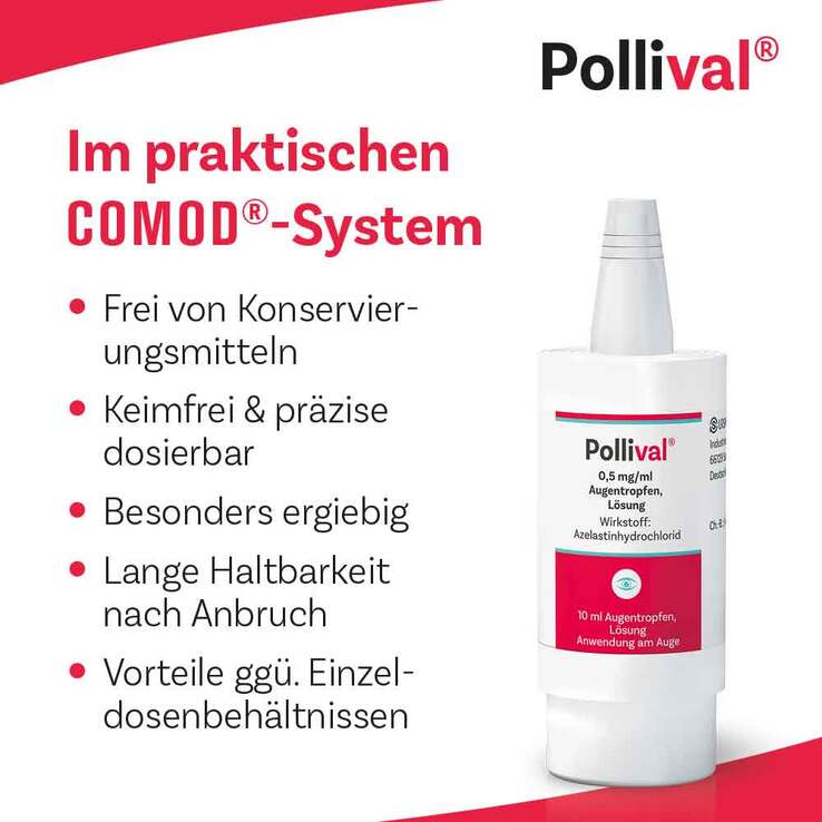 Pollival Augentropfen mit Azelastin, 10 ml