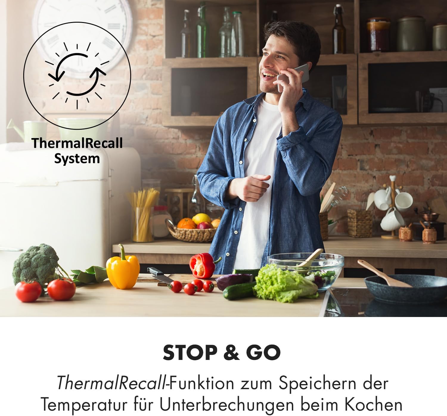 Klarstein Kochfeld, Glaskeramik, 4 Platten, Einbaukochfeld mit Touch-Display, Digitalanzeige und Timer-Funktion, Schnelles Aufheizen, 7000 Watt