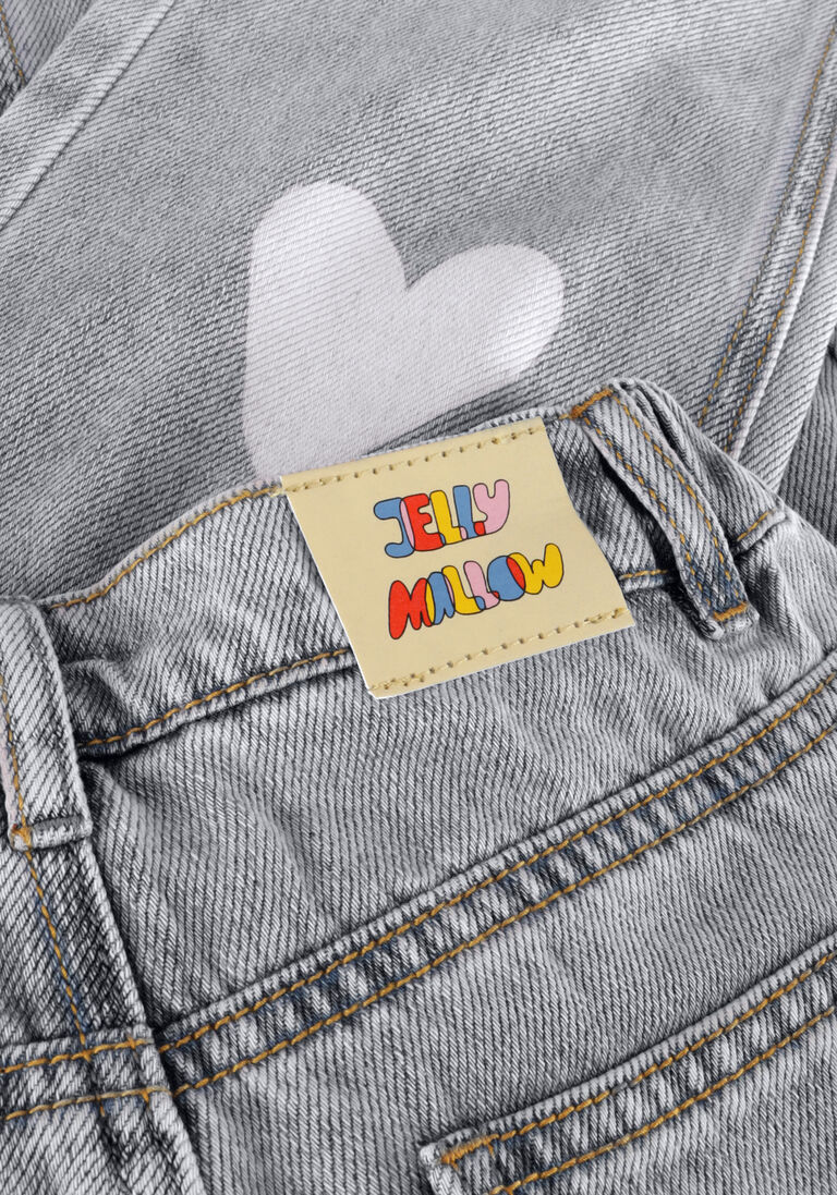 Jelly Mallow blauwe jelly mallow mom jeans heart denim pants