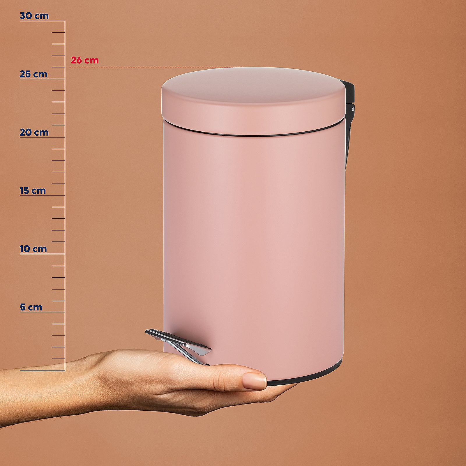 Monaco Pedaal Afvalemmer  - 3 liter - Roze - Kela