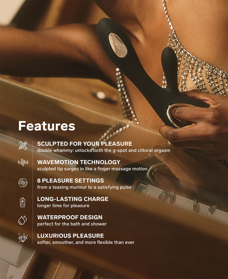 LELO Soraya Wave Rabbit Vibrator Midnatsblå