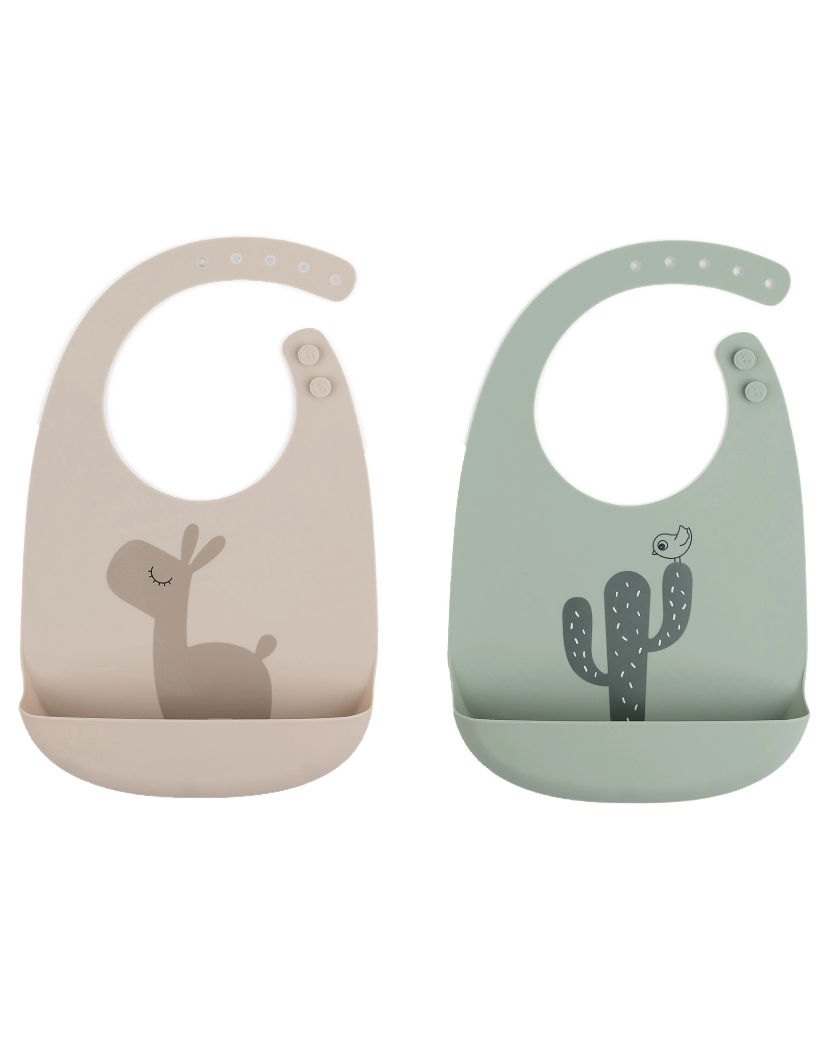 Silikon-Lätzchen LALEE 2er Pack in sand