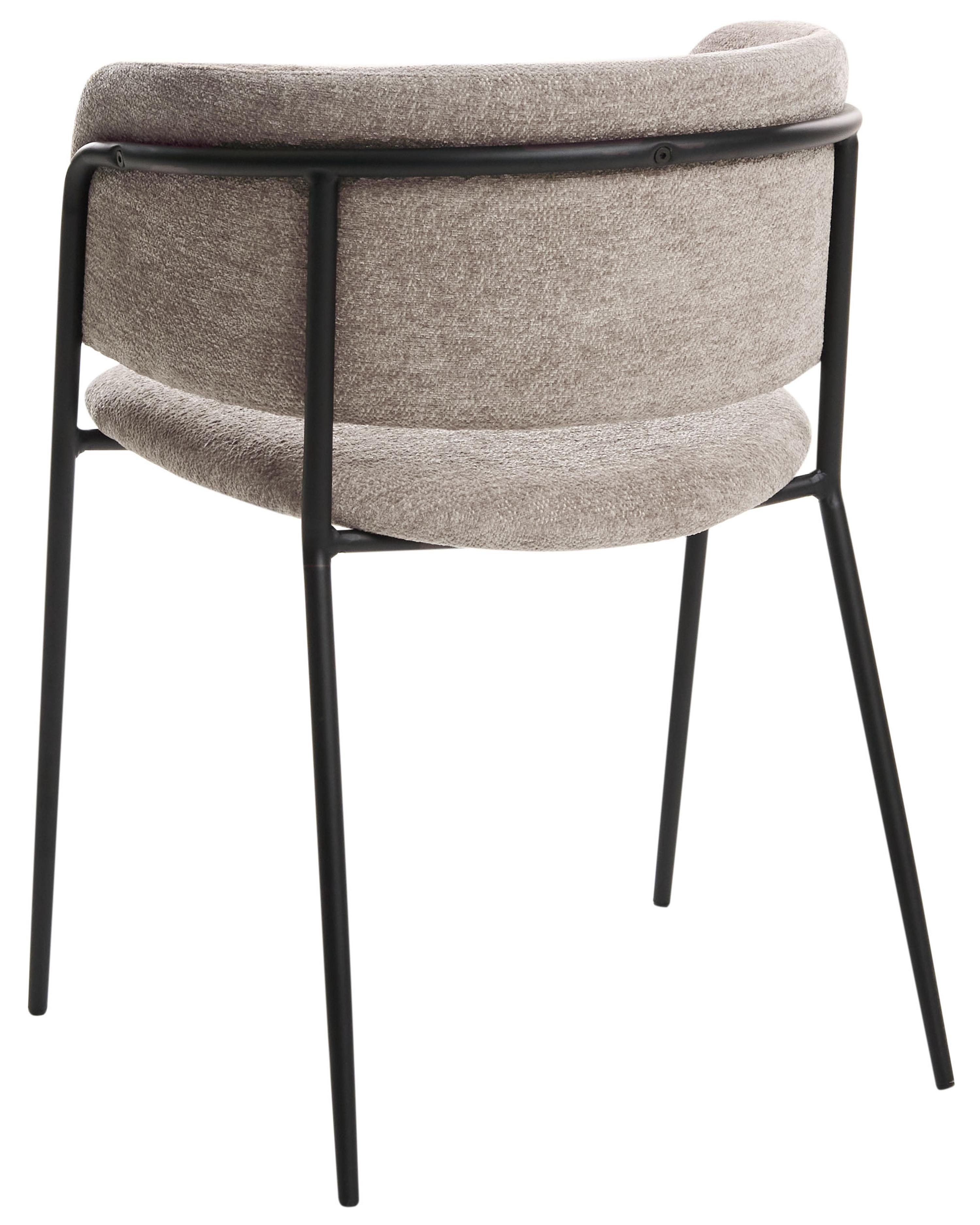 Set van 2 eetkamerstoelen SPRINGER Chenille Taupe