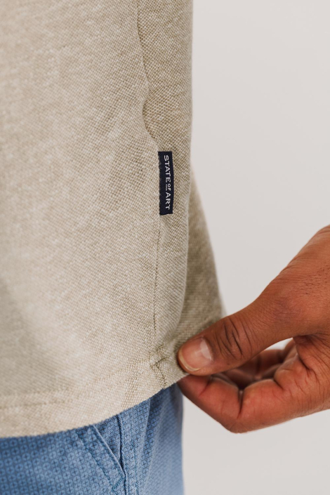 State of Art taupe heren polo