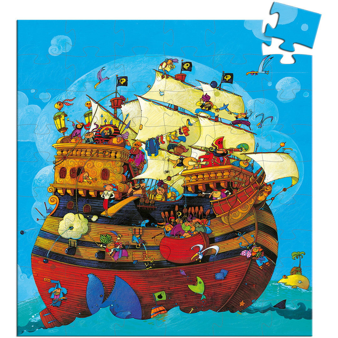 Djeco vloerpuzzel het piratenschip van roodbaard (54st) DJ07241
