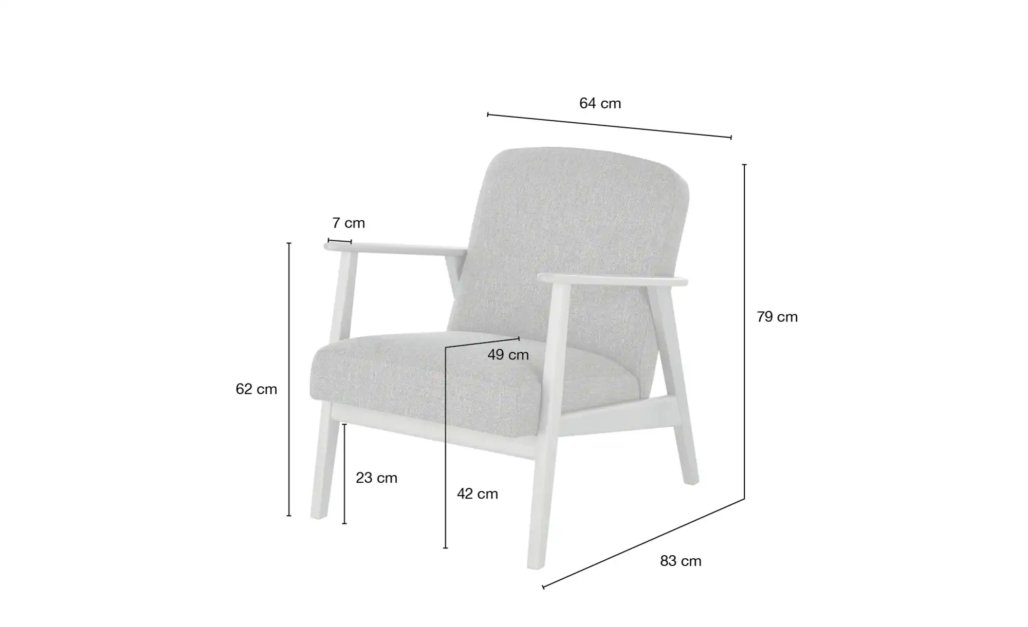 smart Sessel Petrol - Stoff Rada