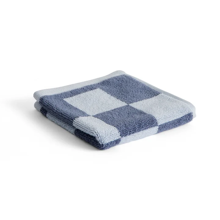 HAY - Check Waschlappen, 30 x 30 cm, steel blue