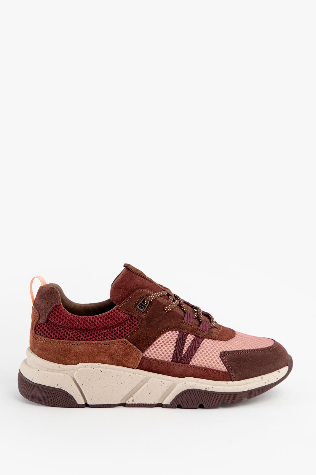 Rode suède sneakers