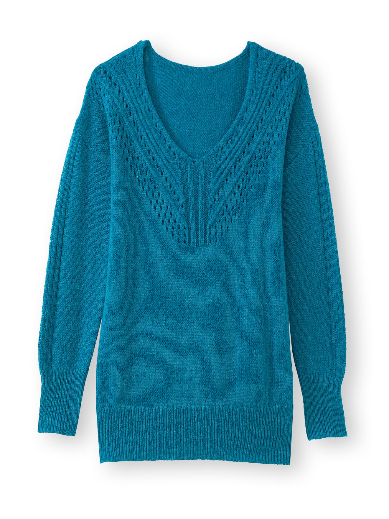 Pull col V avec laine et alpaga
