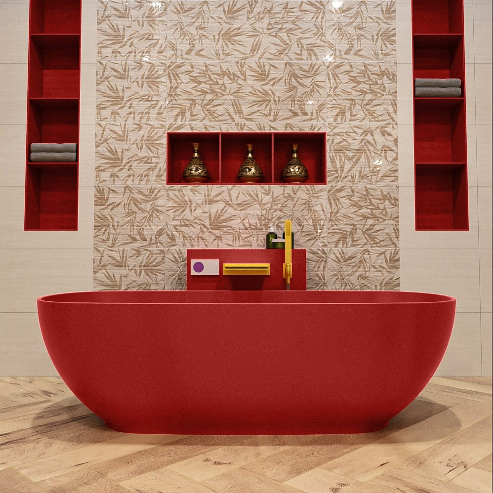 Mondiaz Rock vrijstaand bad 170x70cm kleur fire