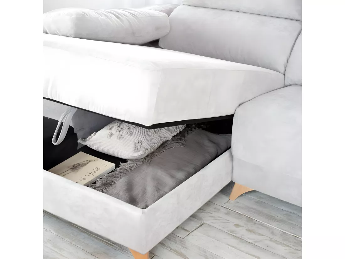 Canapé d'angle textile Beige 295x103