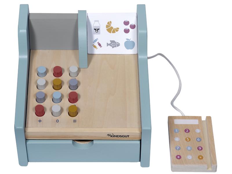 Kindsgut Kaufladen Kasse Spielkasse aus Holz für den Einkaufsspass