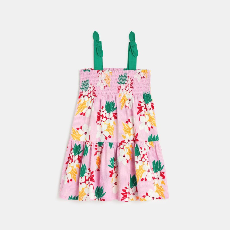 Robe bébé fille rose fleurs exotiques Catimini Rose