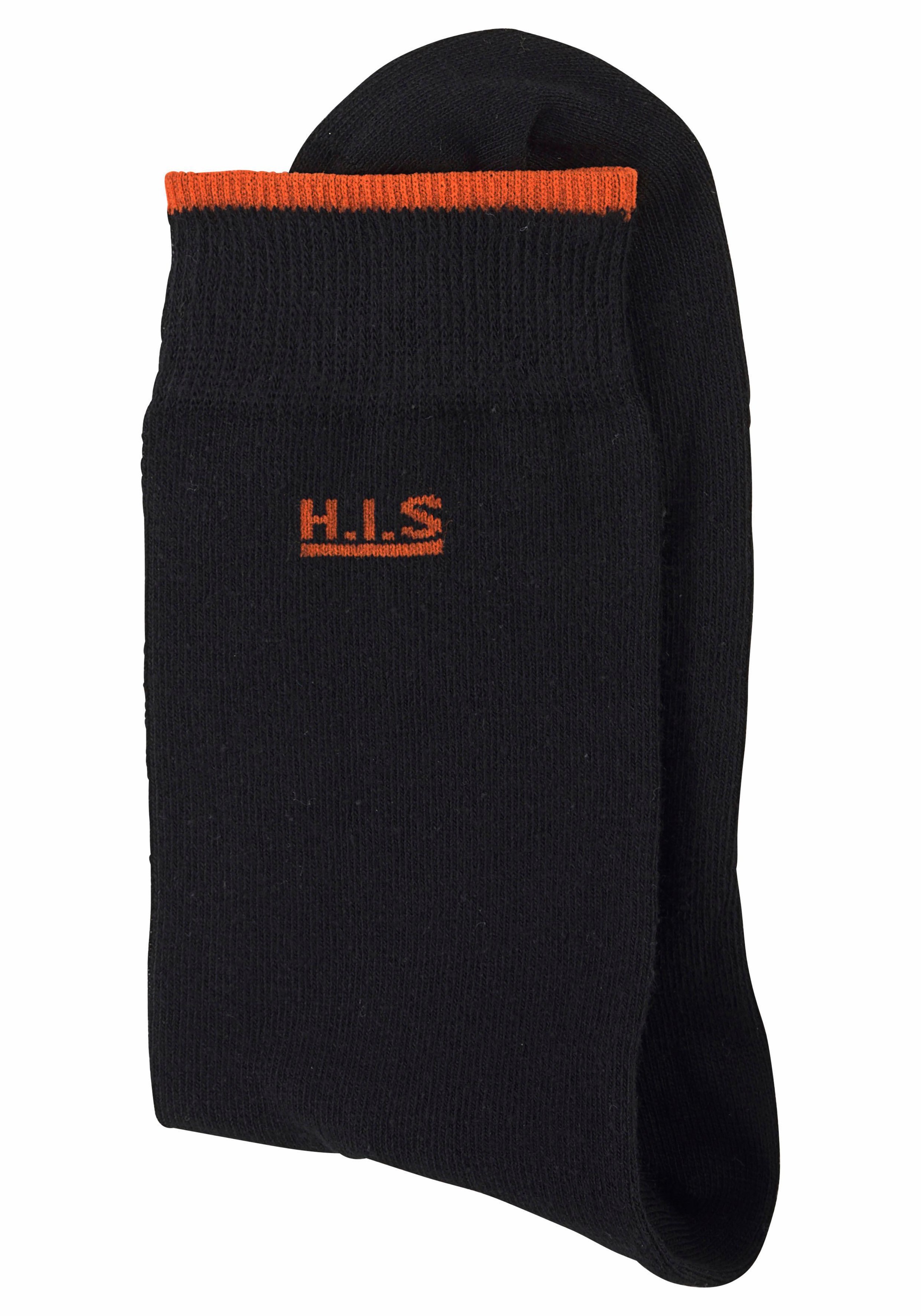 H.I.S Socken Packung, 7 Stk. tlg. mit farbigen Bündchen