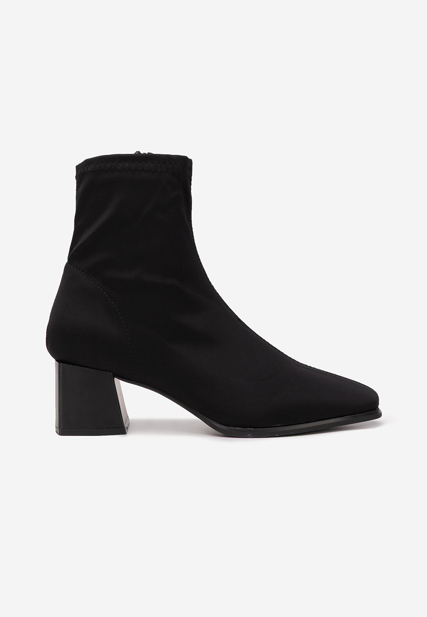 Bottines à gros talon noires Florinia