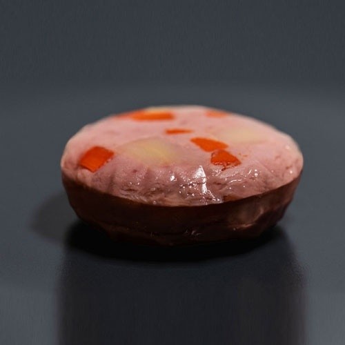 Pacote de mini hambúrgueres para cães, sabor peru.