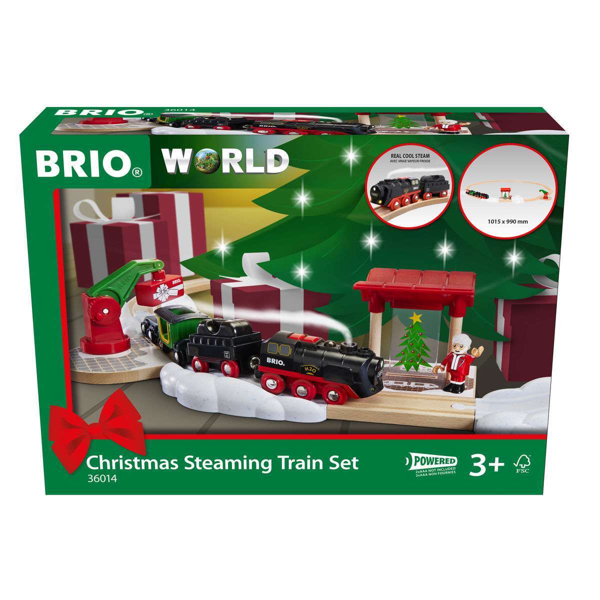 BRIO Spiel Batterie-Dampflok Weihnachts-Set