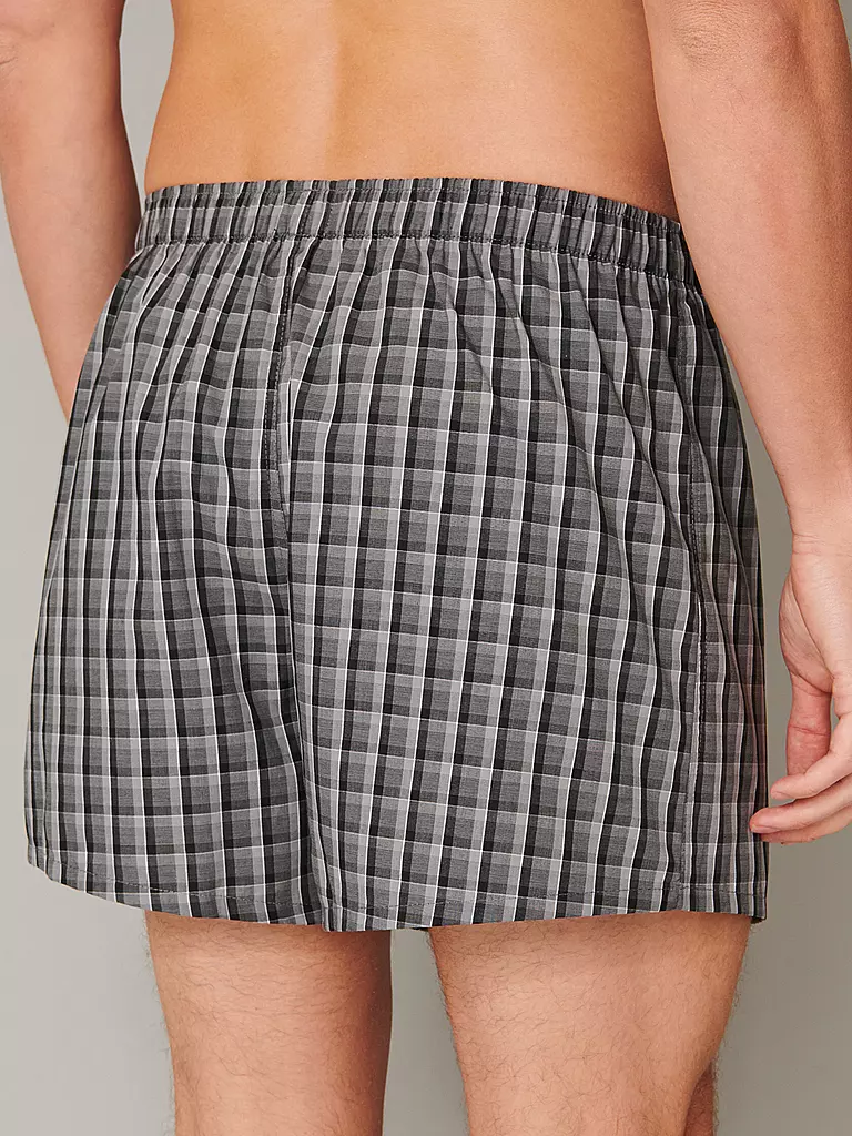 SCHIESSER Boxershorts 2er Pkg schwarz  grau
